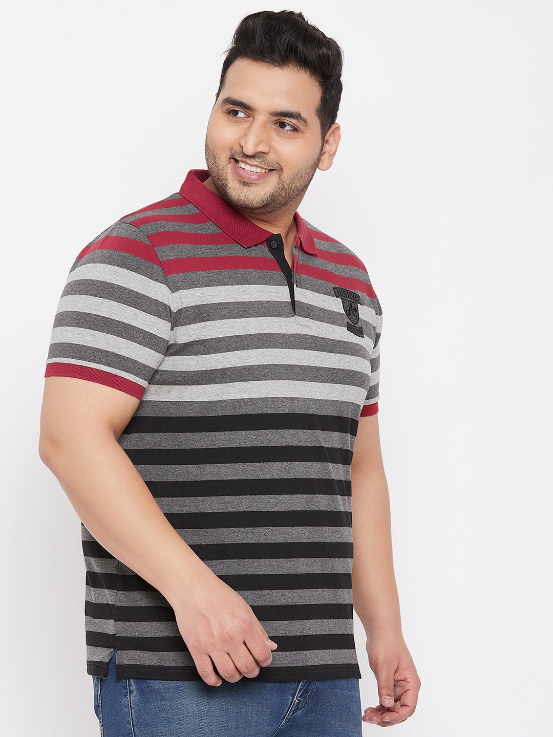 Austivo Men's Half Sleeves Polo Neck T-shirt