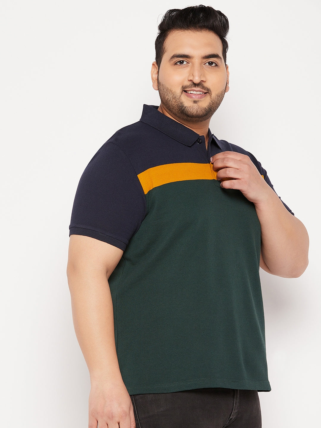 Austivo Men's Half Sleeves Polo Neck T-shirt