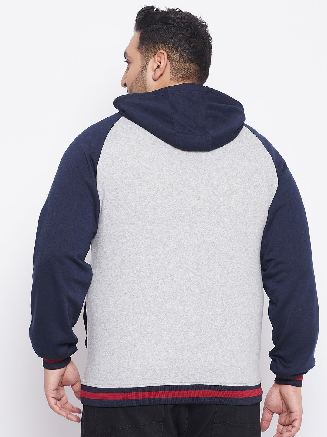 Austivo Men's Colour Block Hooded Sweatshirt