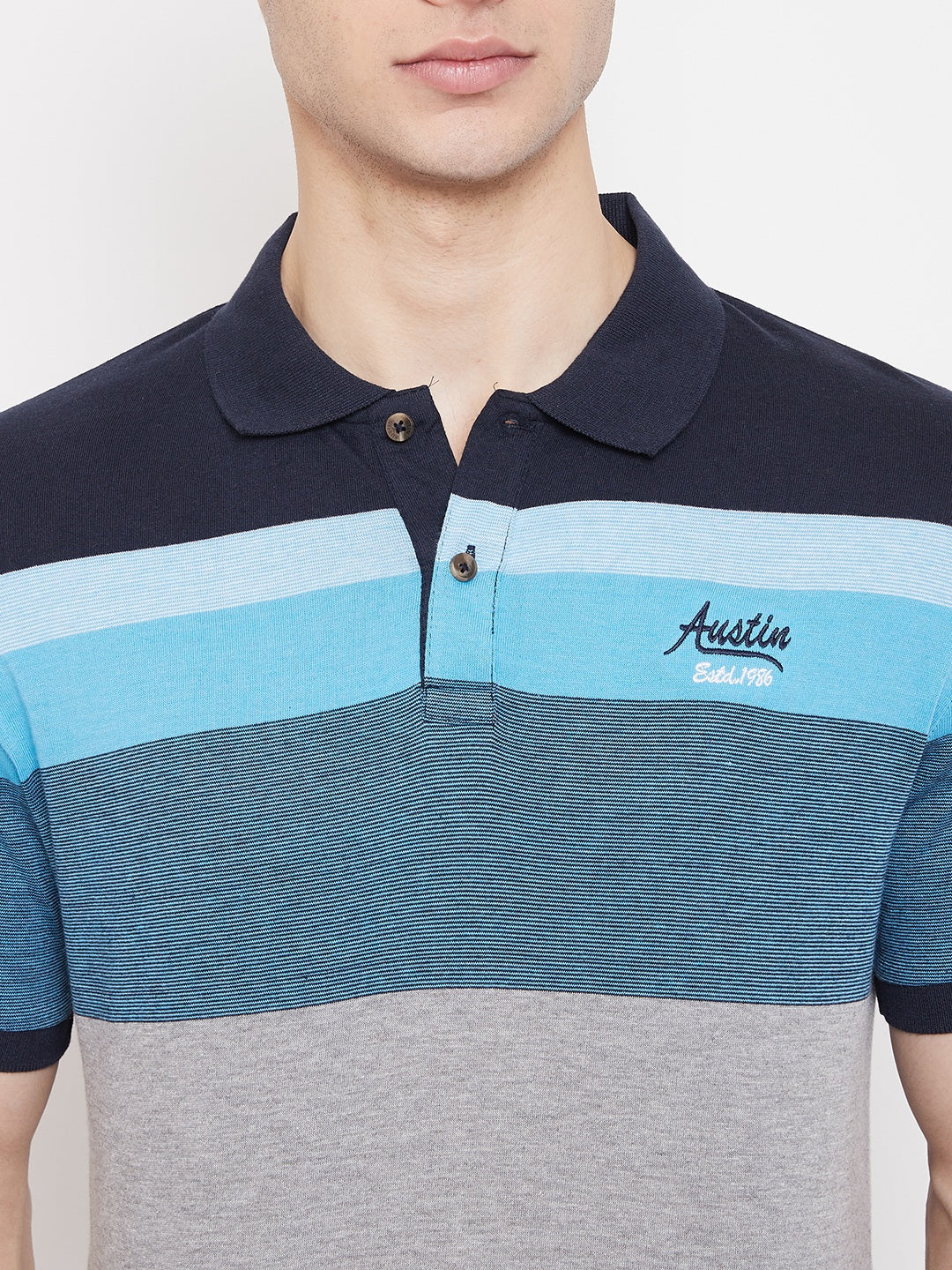 Austin Wood Men's Half Sleeves T-shirt