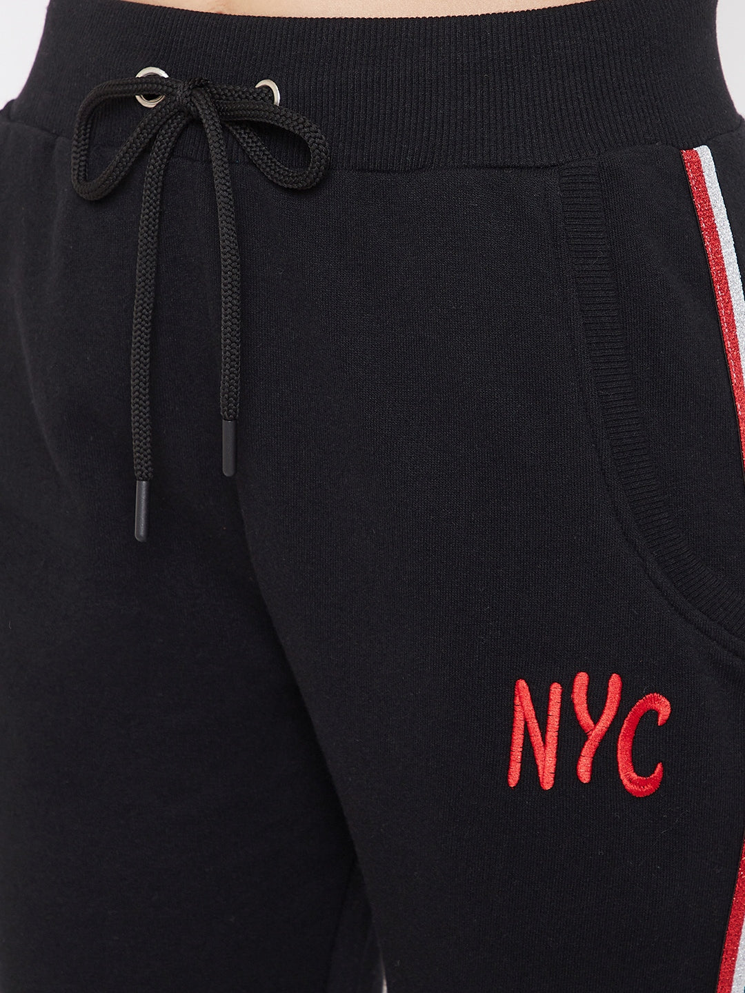 Austin Wood Women's Embroidered Slim Fit Track Pant