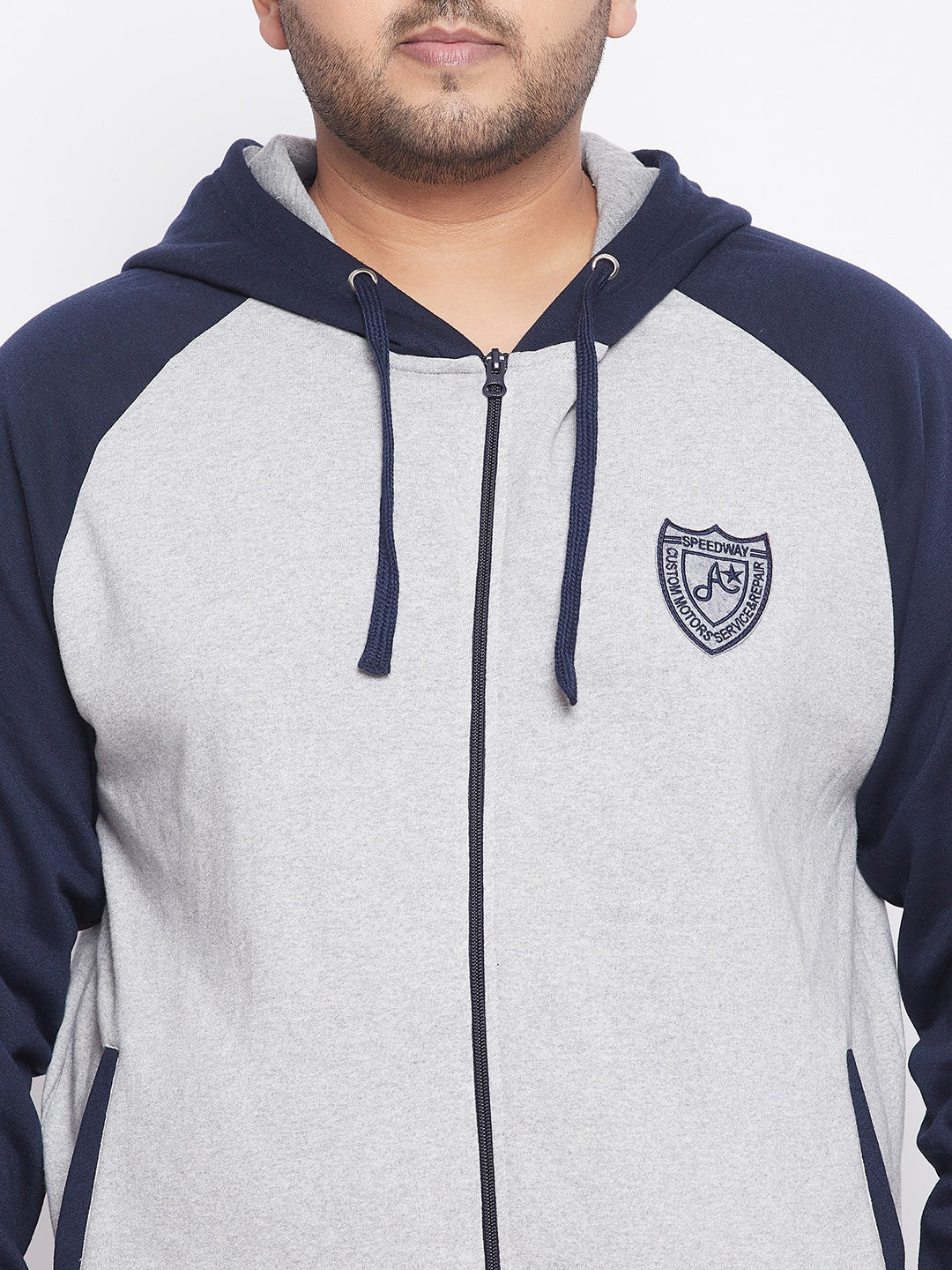 Austivo Men's Colour Block Hooded Sweatshirt