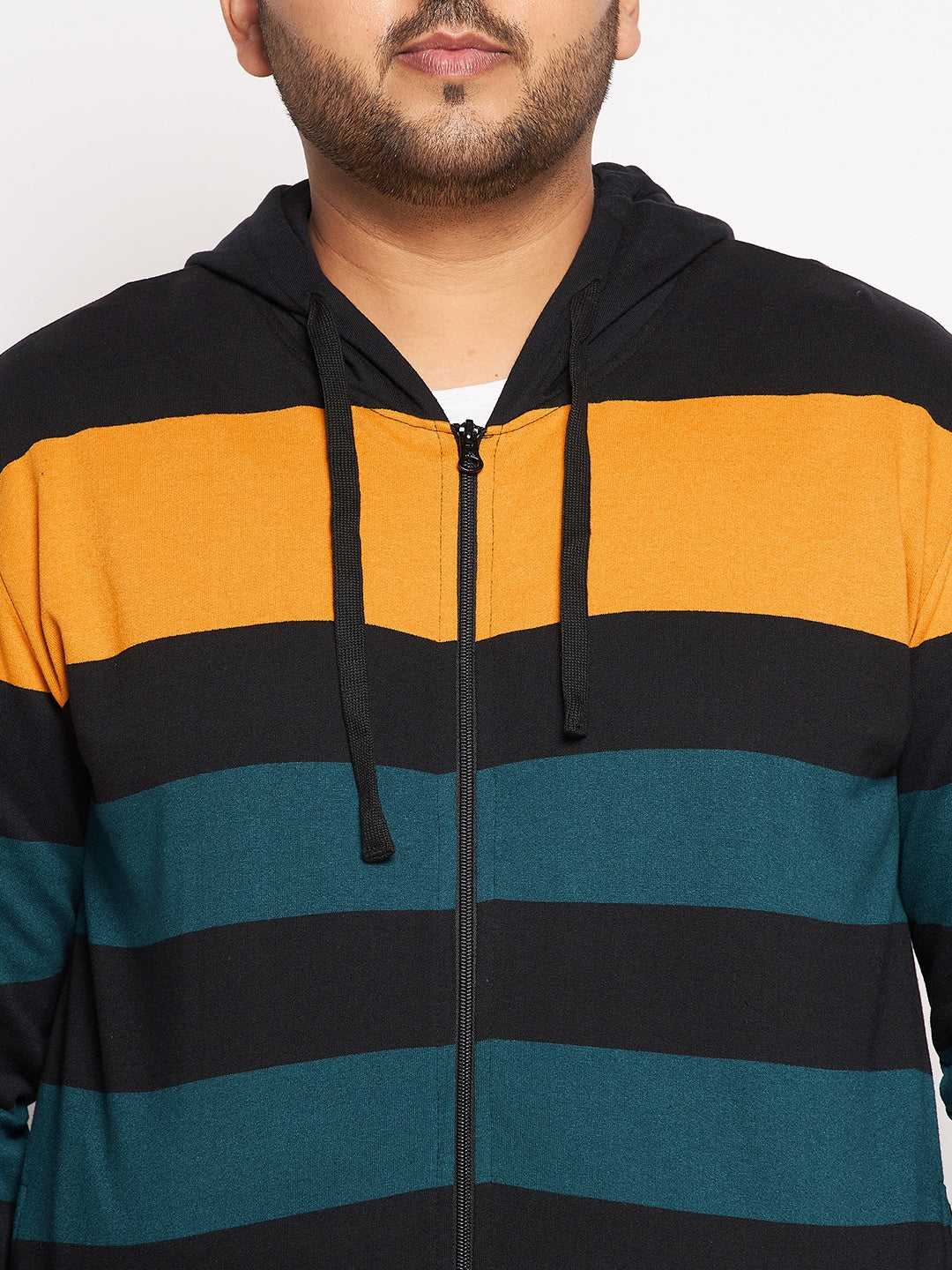 Austivo Men's Colour Block Hooded Sweatshirt