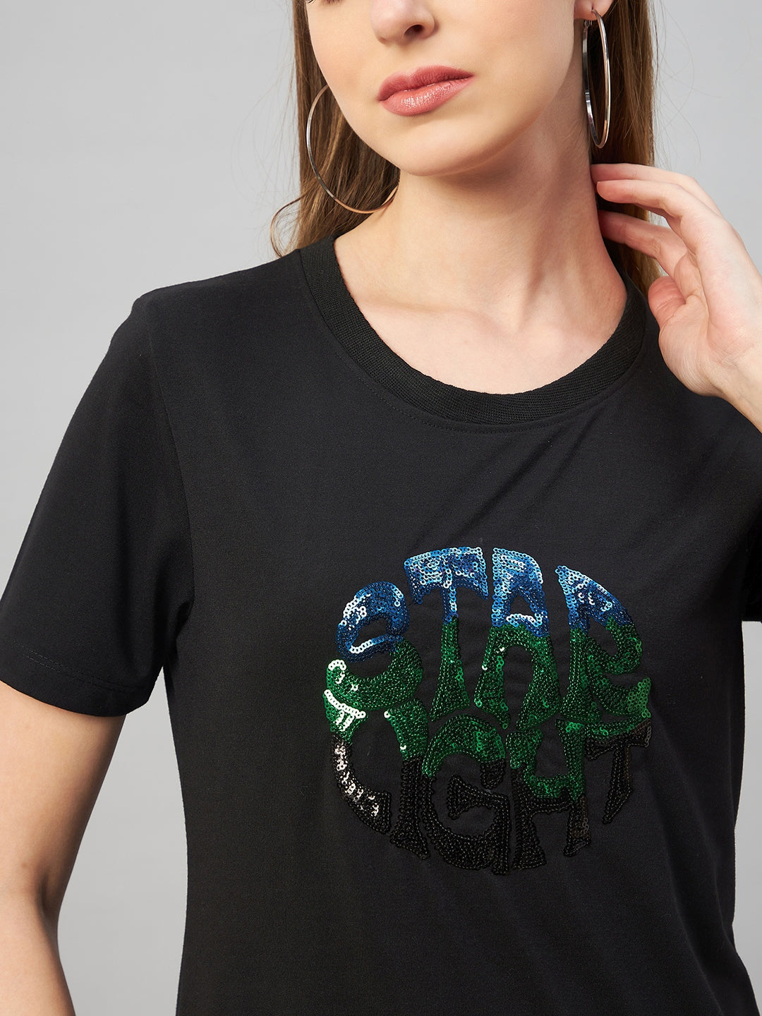 Austin Wood Women Embroidery Casual Top