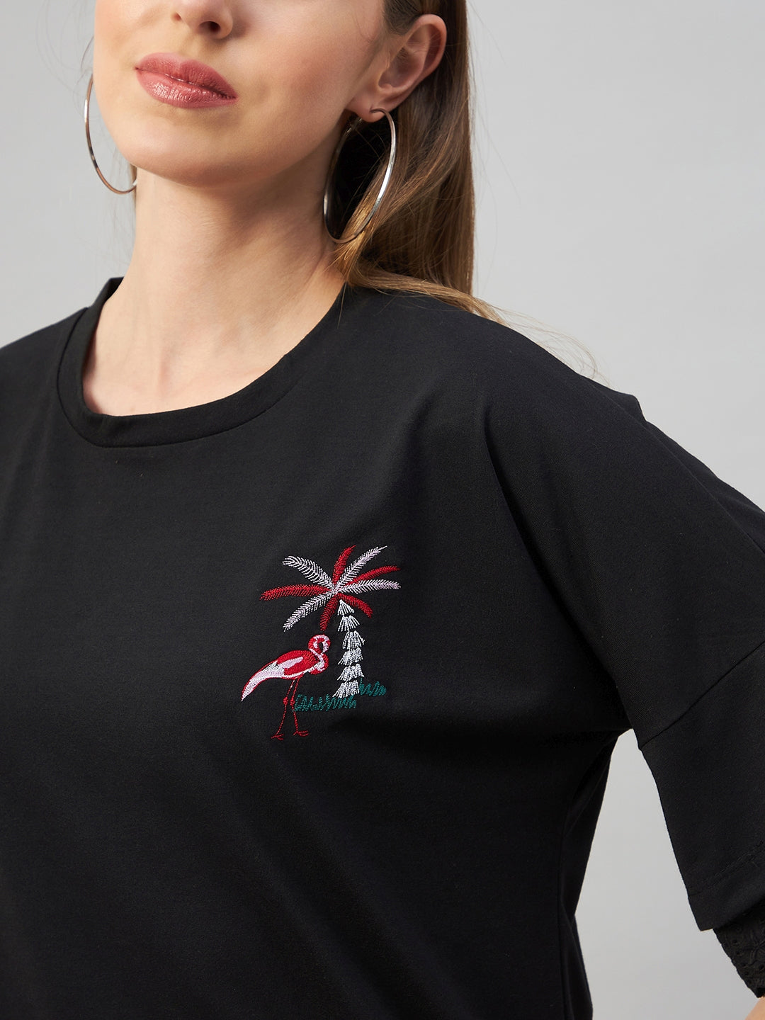 Austin Wood Women Embroidery Casual Top