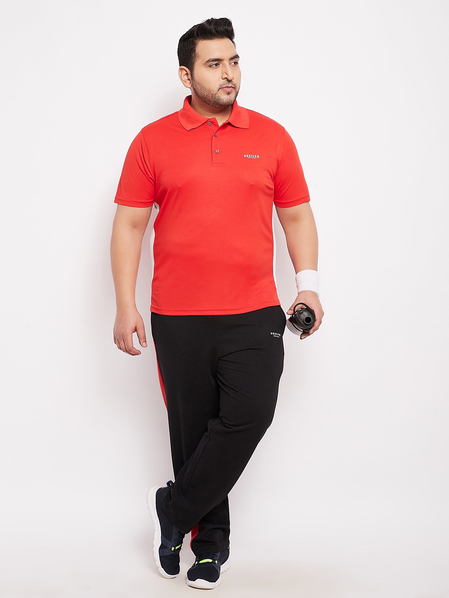 Austivo Printed Men Black Track Pants