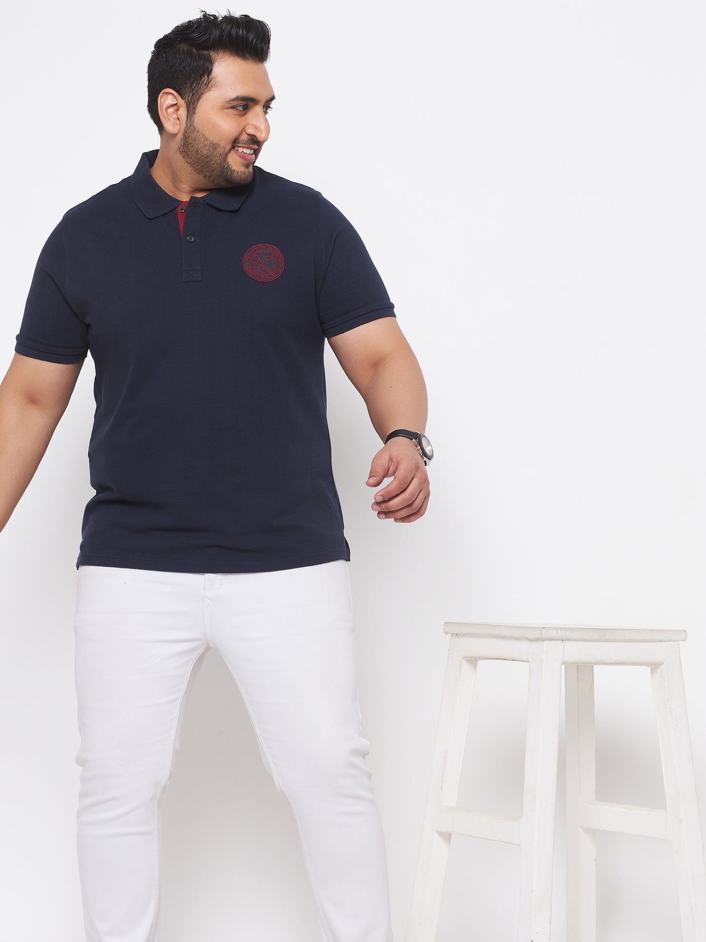 Austivo Men's Half Sleeves Polo Neck T-shirt