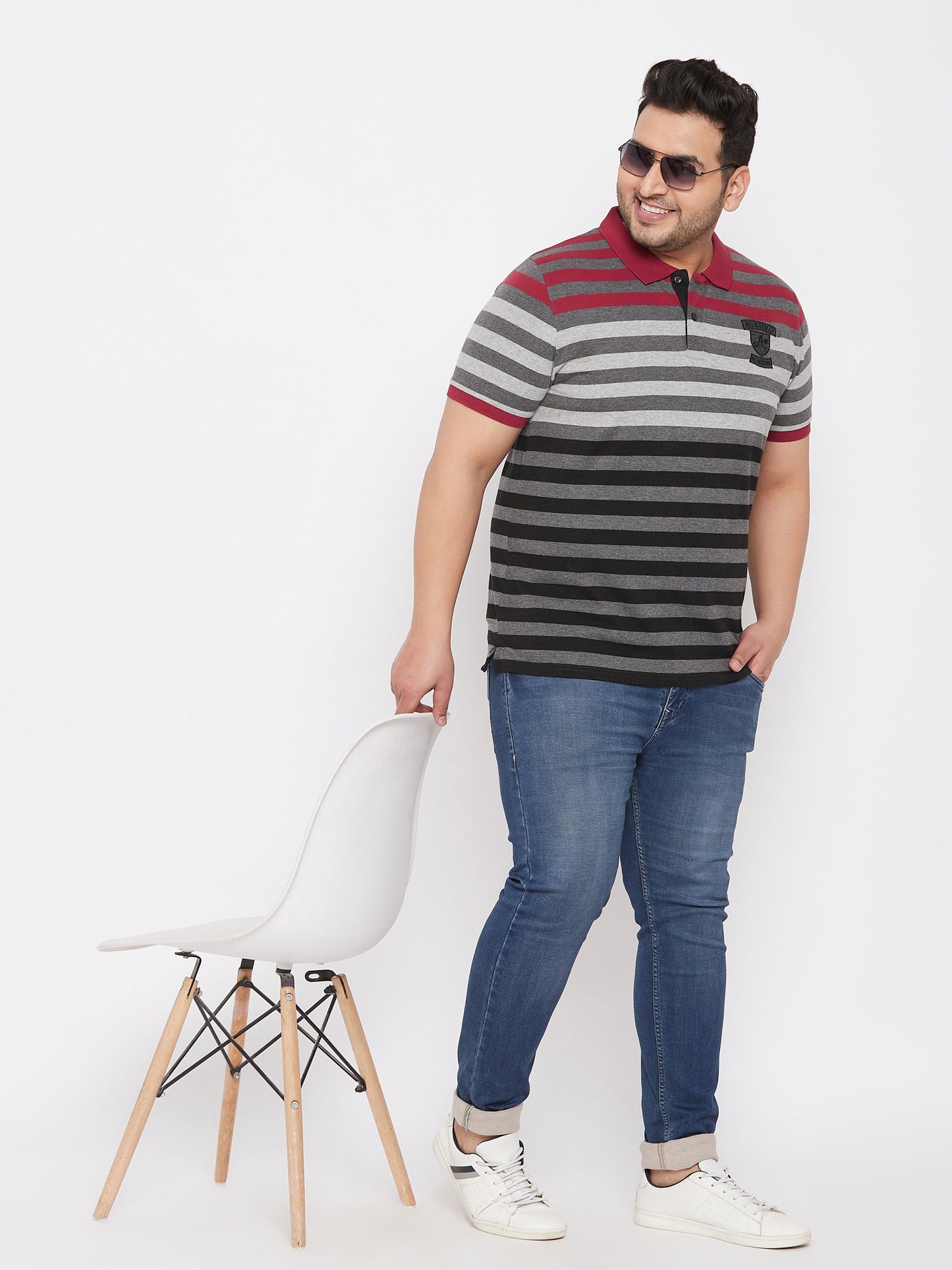 Austivo Men's Half Sleeves Polo Neck T-shirt
