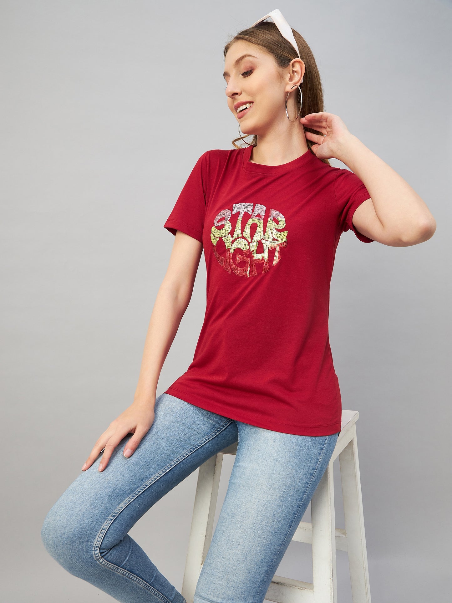 Austin Wood Women Embroidery Casual Top