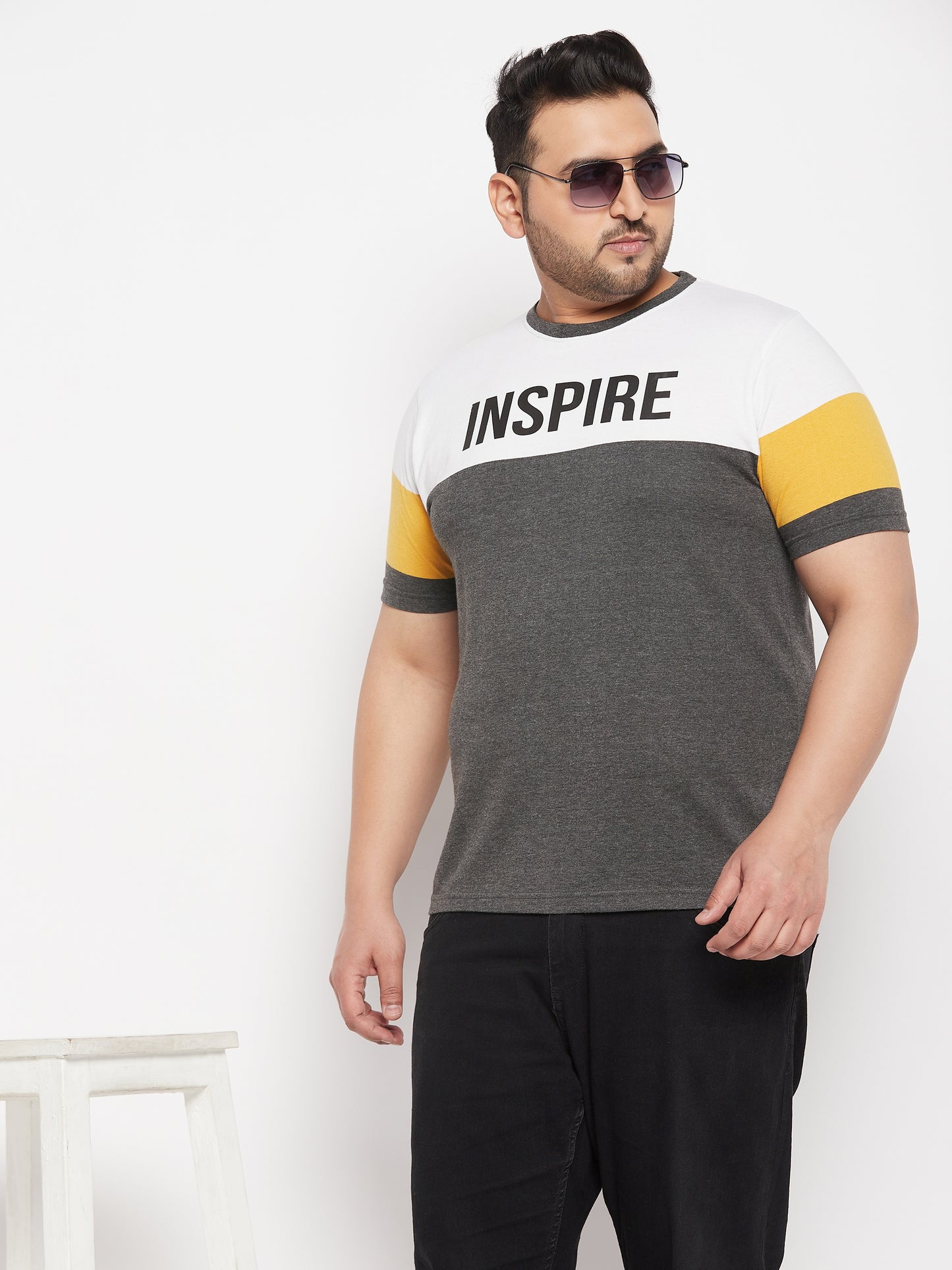 Austivo Striped Men Round Neck Multicolor T-Shirt