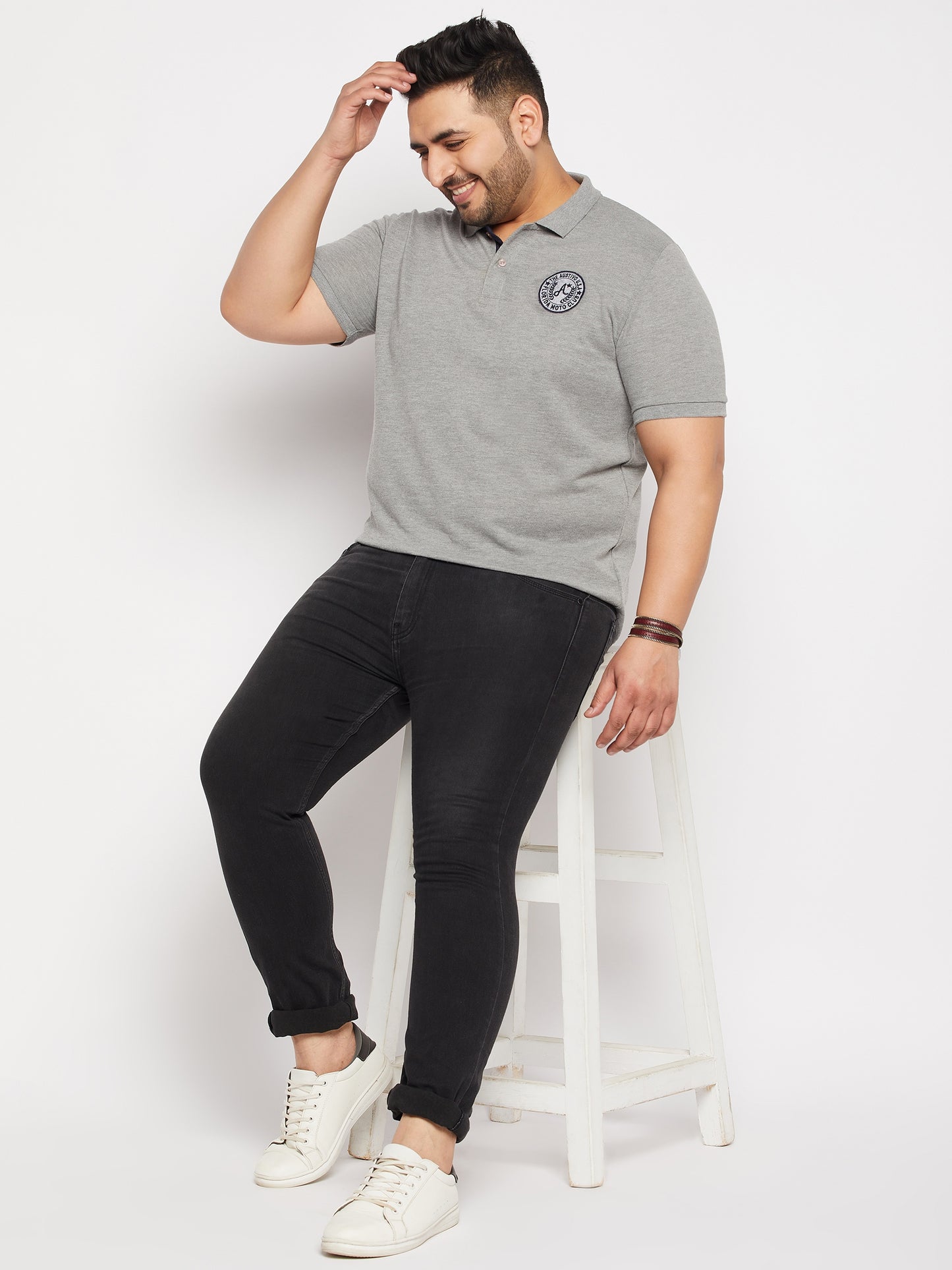Austivo Men's Sleeves Polo Neck T-shirt