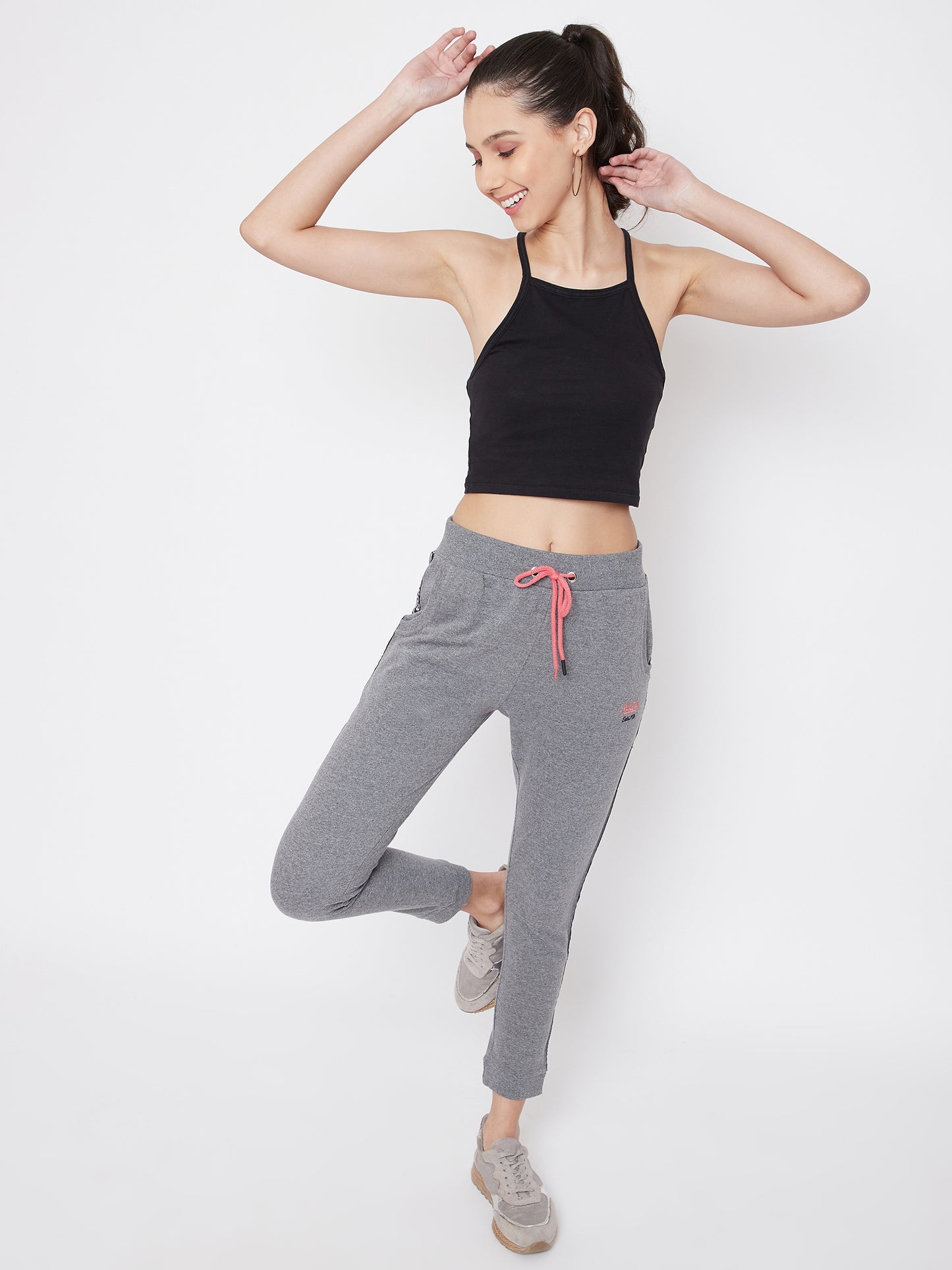 Austin Wood Women's side tape Slim Fit Track Pant