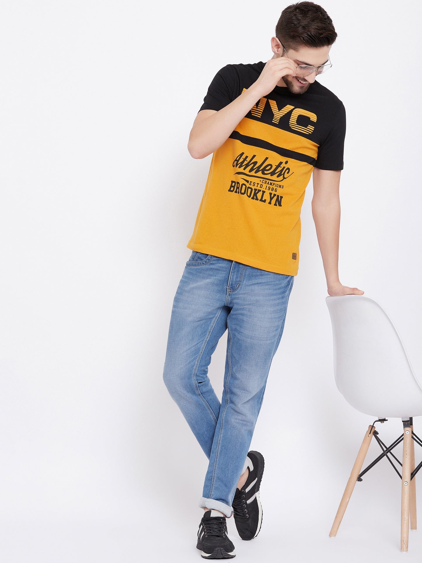 Austin Wood Men's Round Neck T-shirt