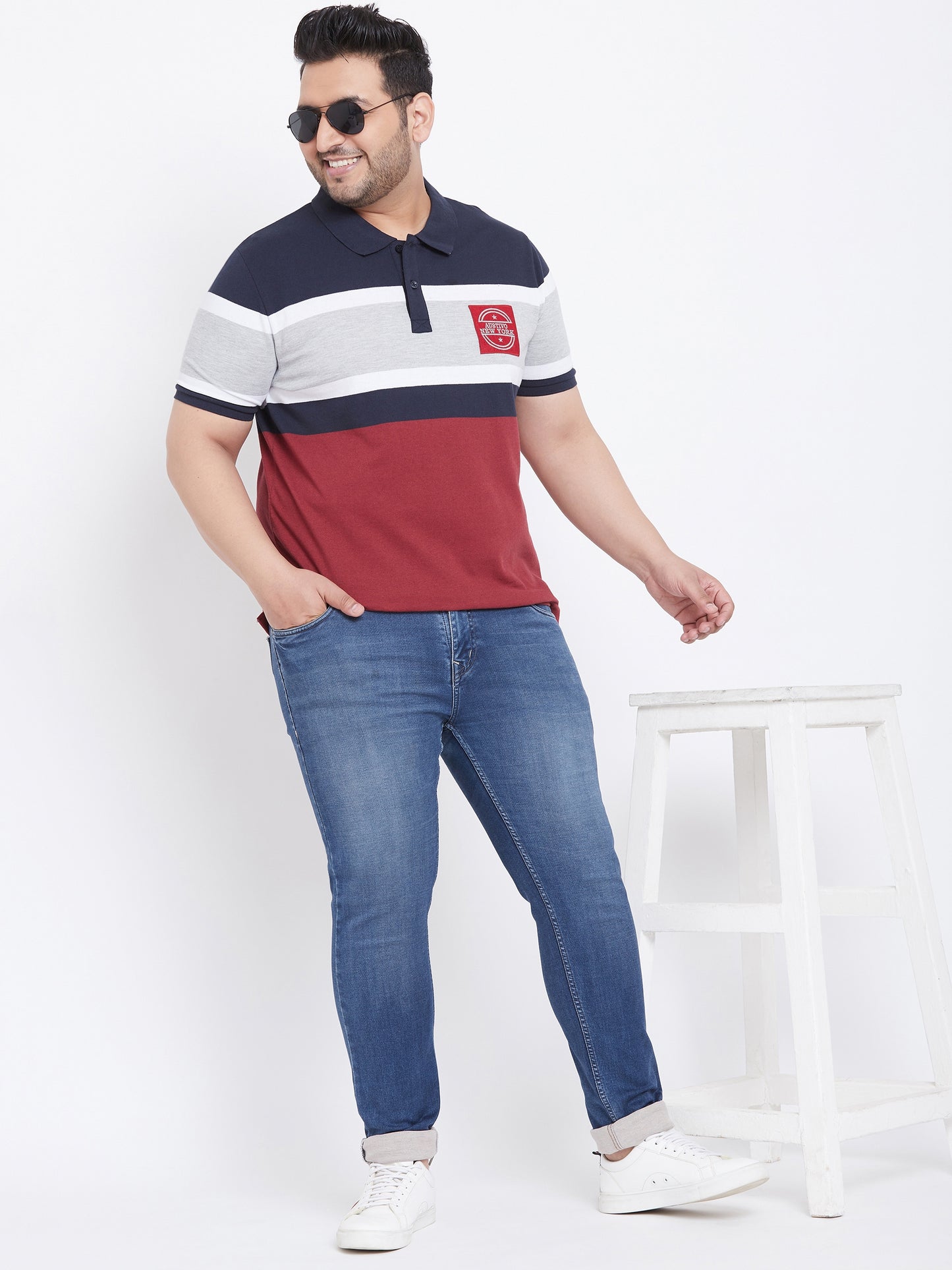 Austivo Men's Half Sleeves Polo Neck T-shirt