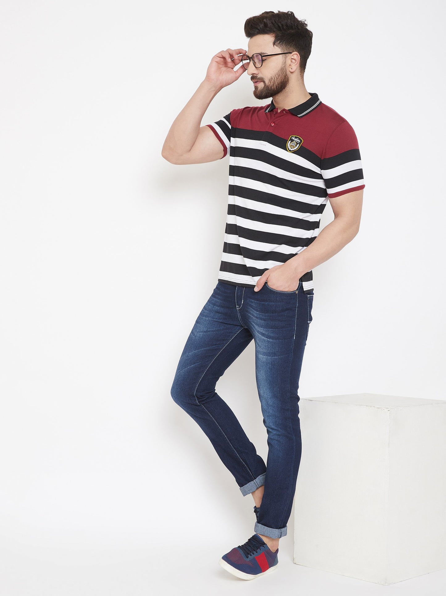 Multi Striper Polo T-shirt