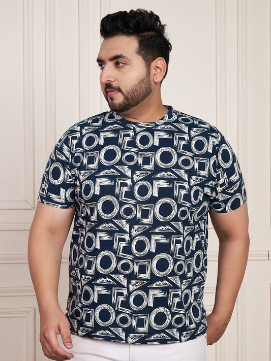 Austivo Men Round Neck Multicolor T-Shirt