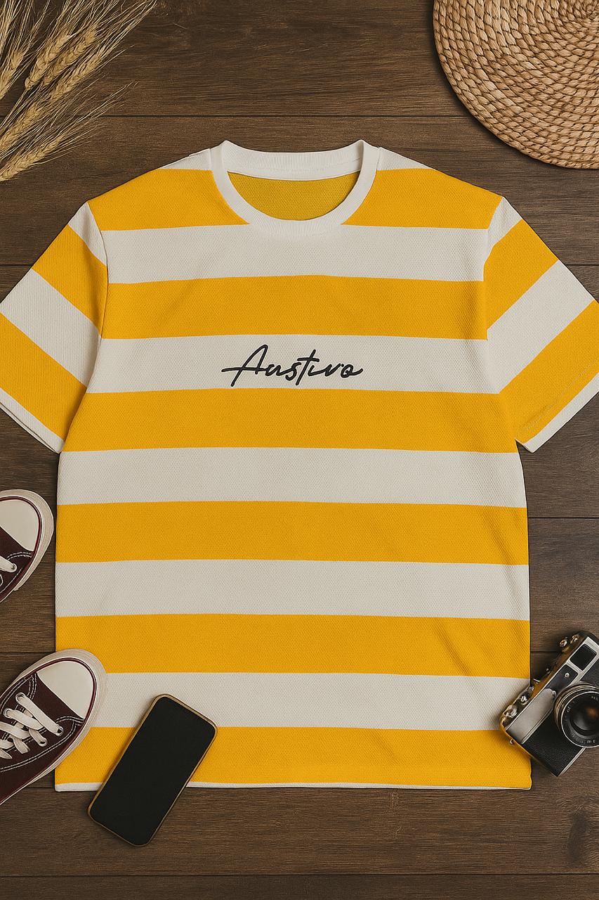 Austivo Men Round Neck Multicolor T-Shirt