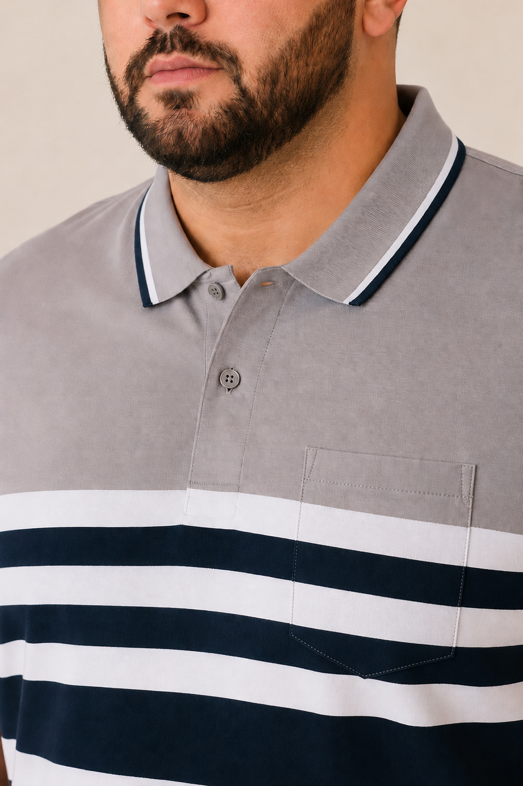 Men’s Plus Size Pocket Polo T-Shirt