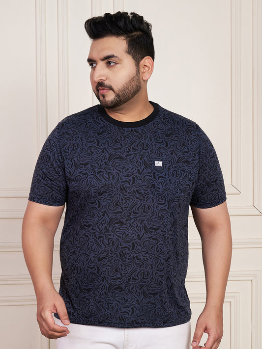 Austivo Men Round Neck Multicolor T-Shirt