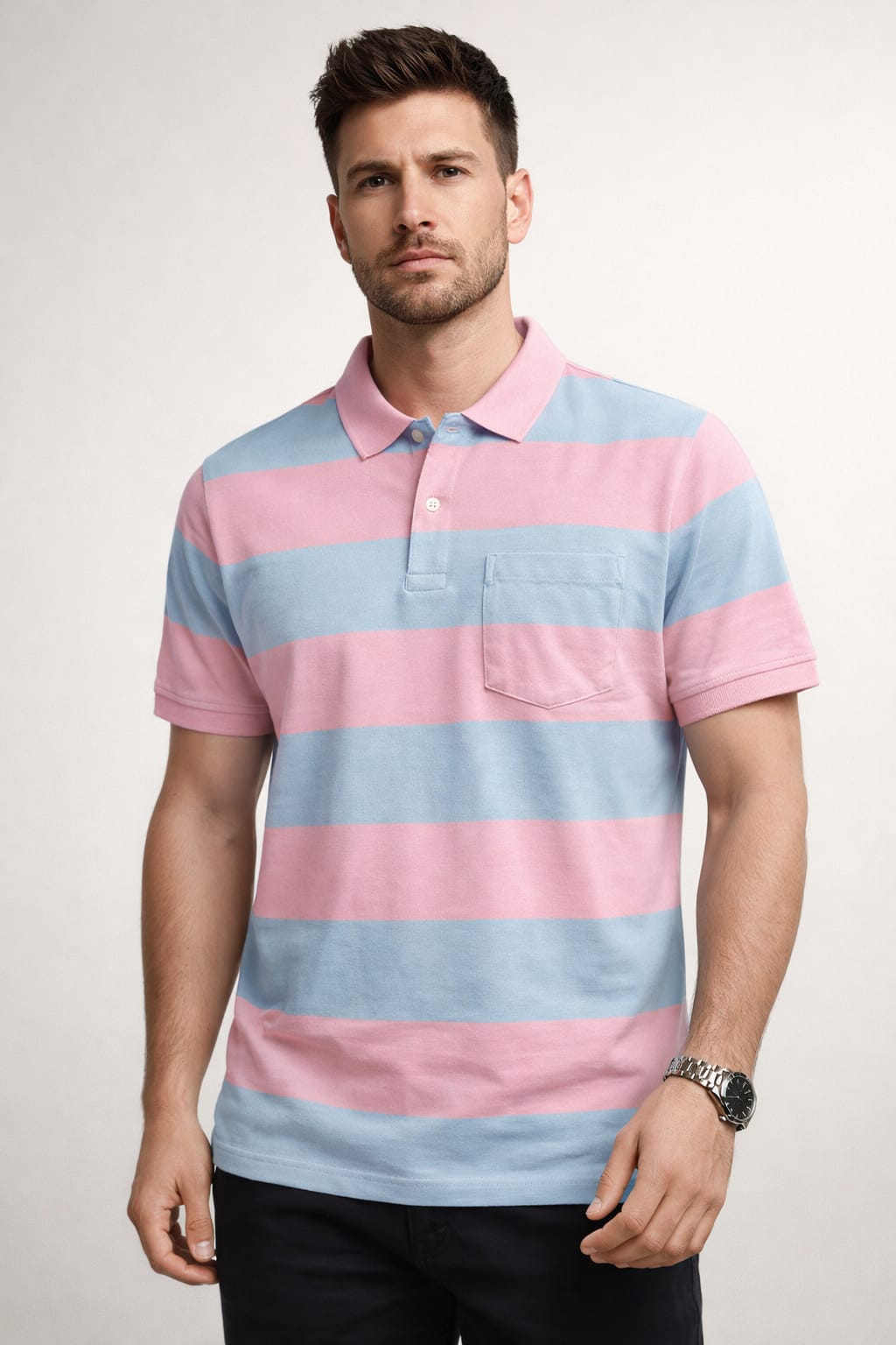 Multi Striper Polo T-shirt