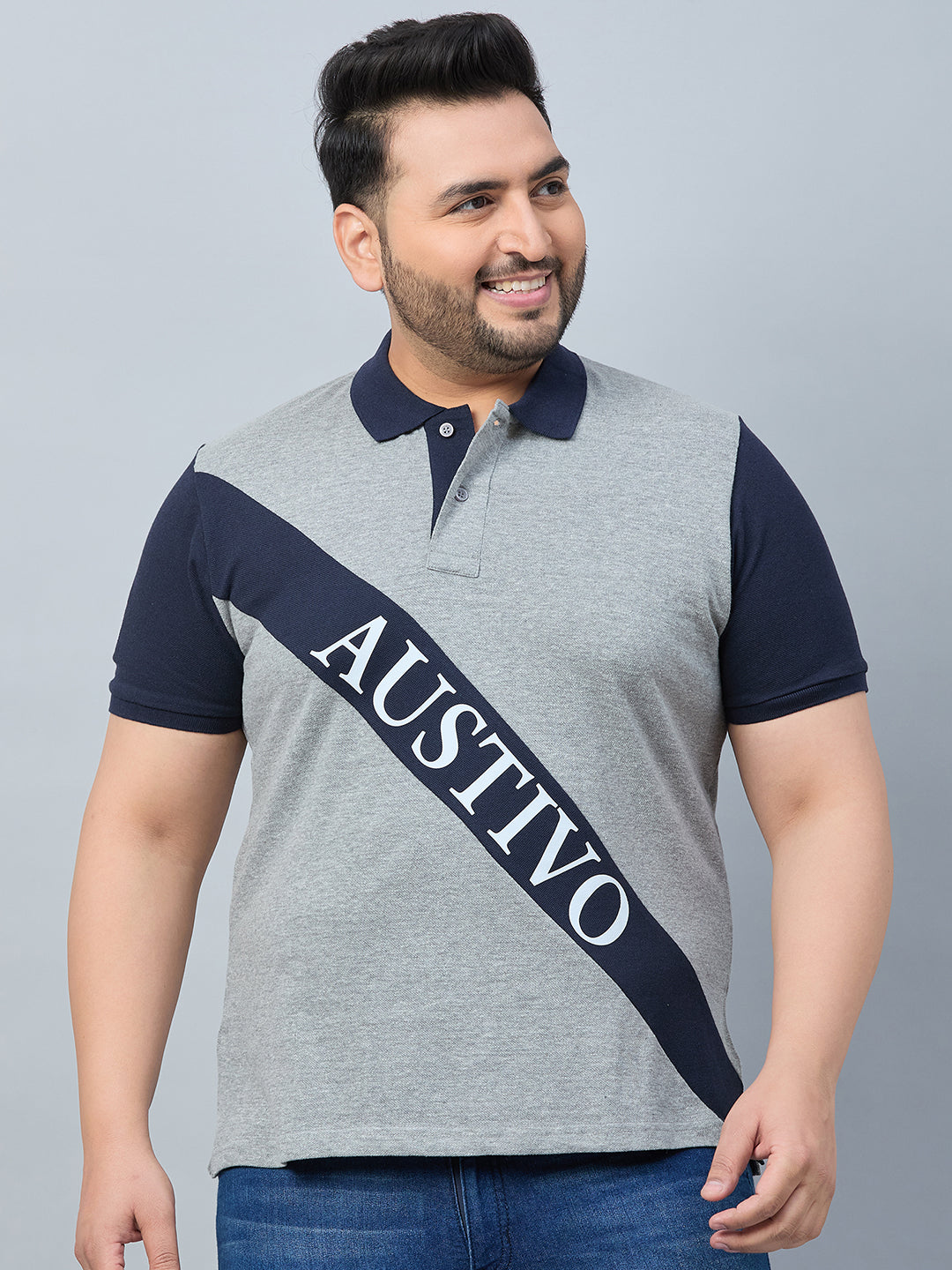 Austivo Men's Polo Neck T-shirt