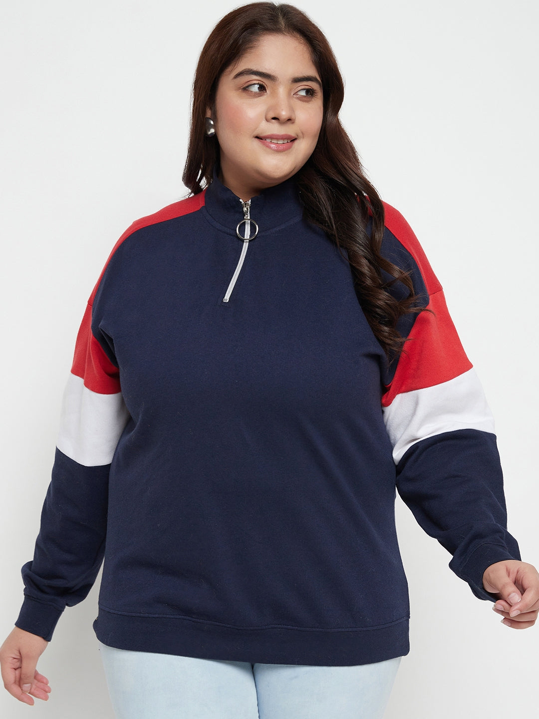 Austivo Women Solid Sweatshirt