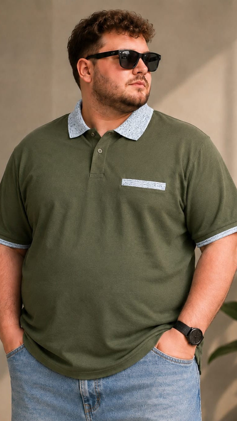 Austivo Men's Pocket Polo Neck T-shirt