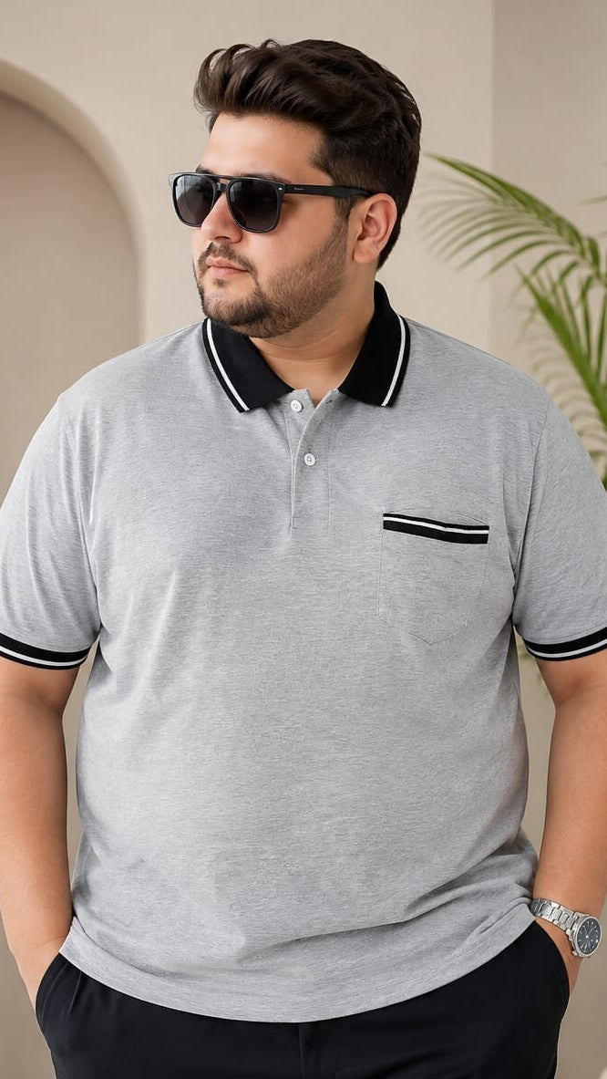 Austivo Men's Pocket Polo Neck T-shirt