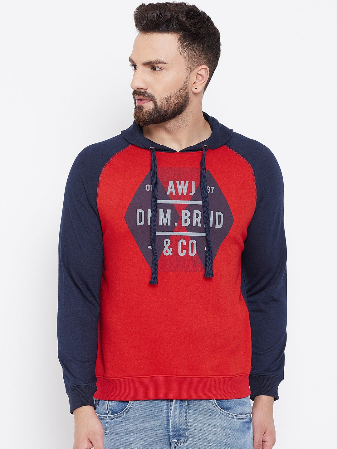 Men's Printed  Hooded Sweatshirt
