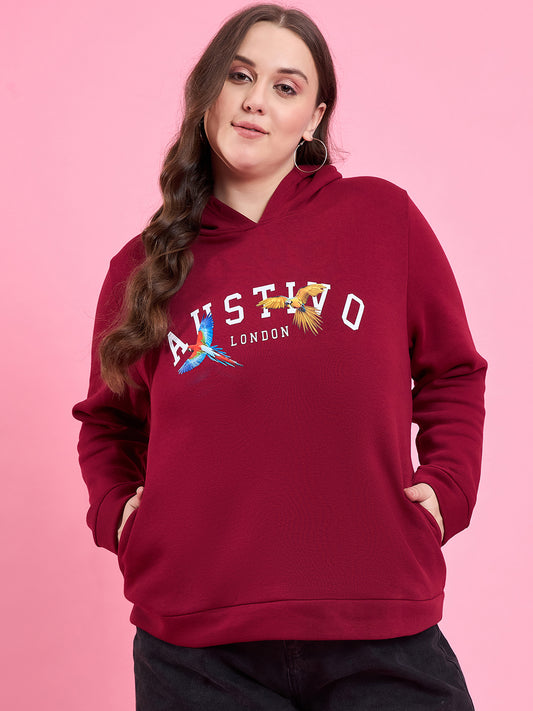 Austivo Women Solid Sweatshirt