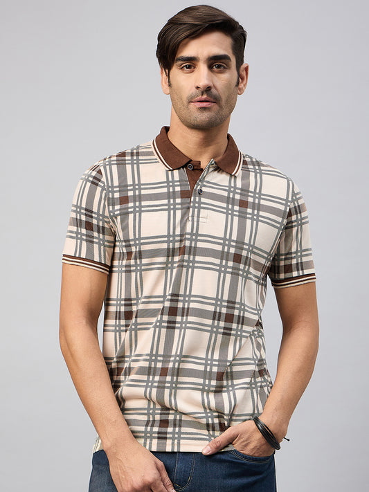Austin Wood Men's Half Sleeves Polo Neck T-shirt