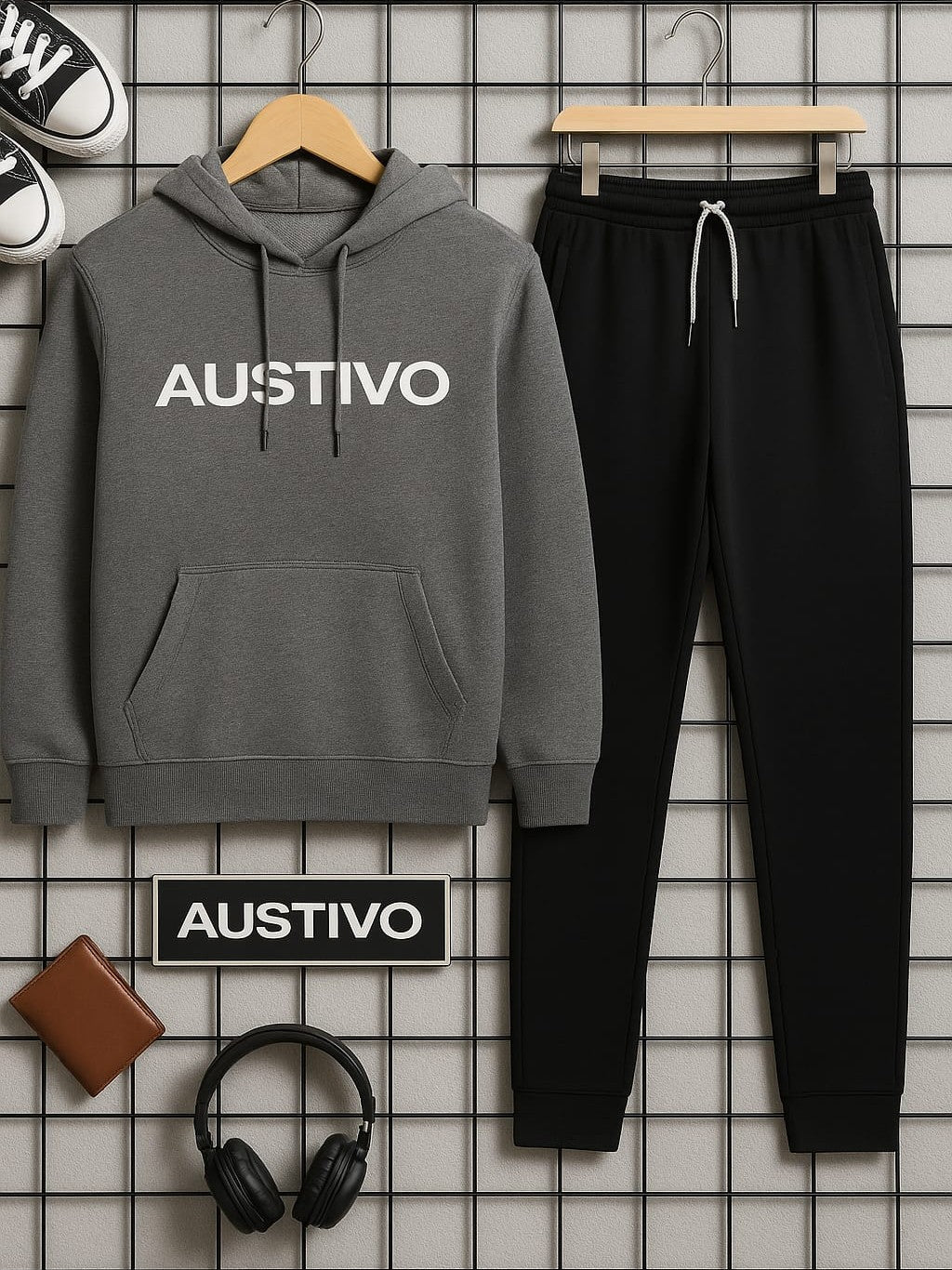 Austivo Plus Size Men's Co-ord Set
