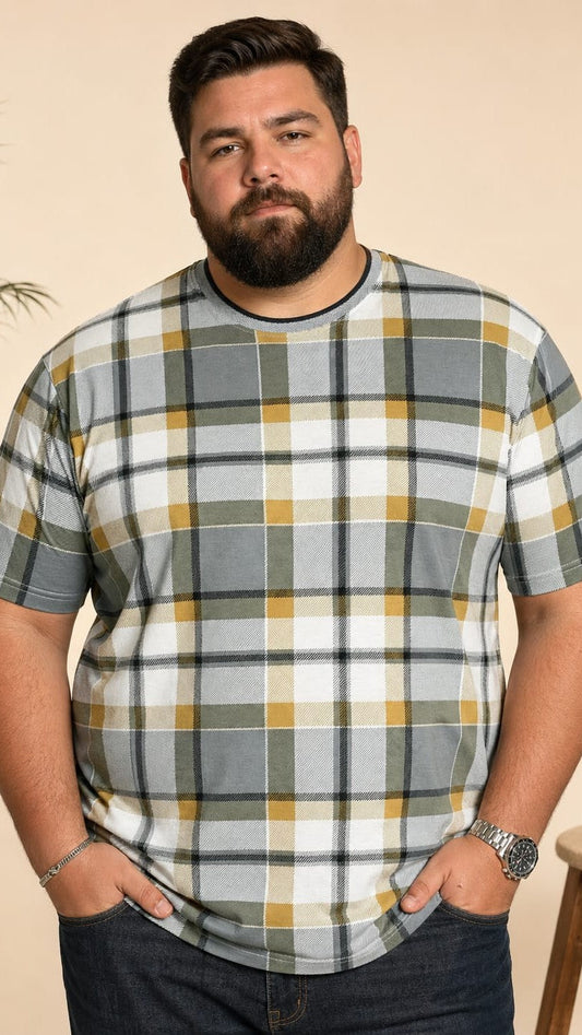 Austivo Men Round Neck Multicolor T-Shirt