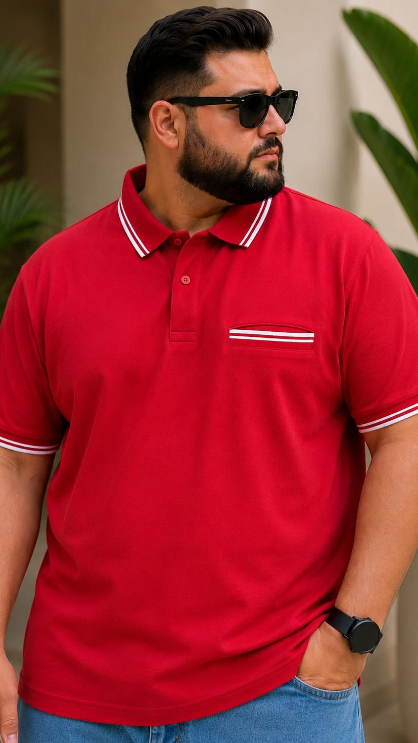 Austivo Men's Pocket Polo Neck T-shirt
