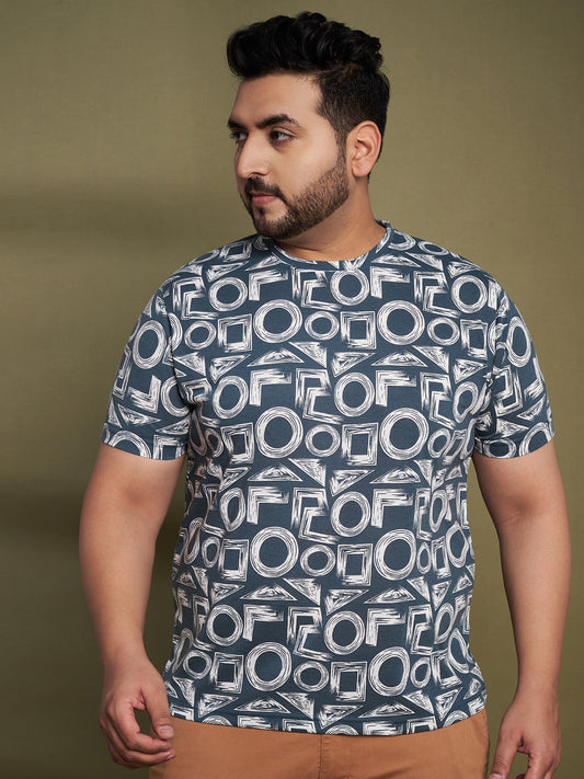 Austivo Men Round Neck Multicolor T-Shirt