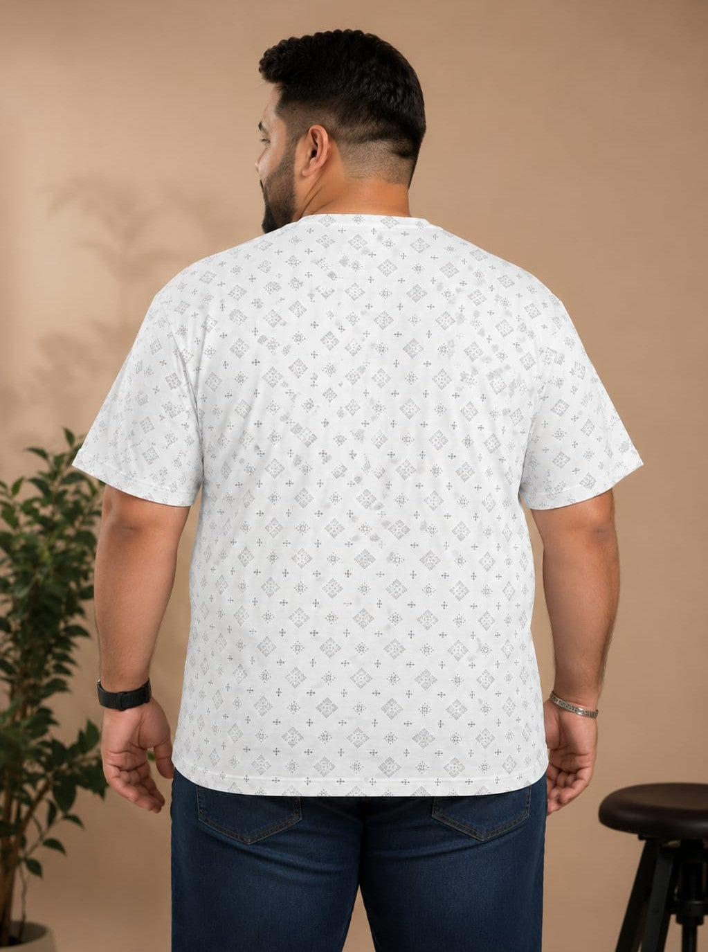 Austivo Men Round Neck Multicolor T-Shirt
