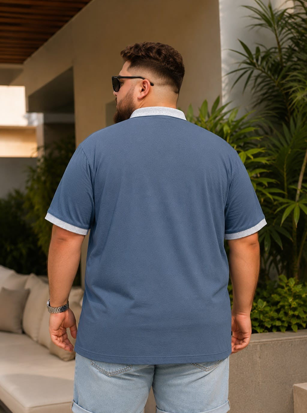 Austivo Men's Pocket Polo Neck T-shirt