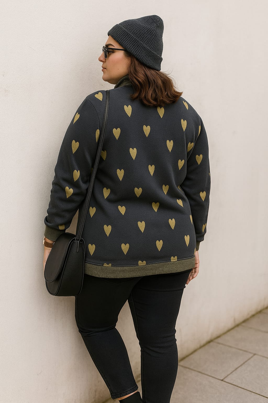 Austivo Women Colour Block High Neck Cardigan