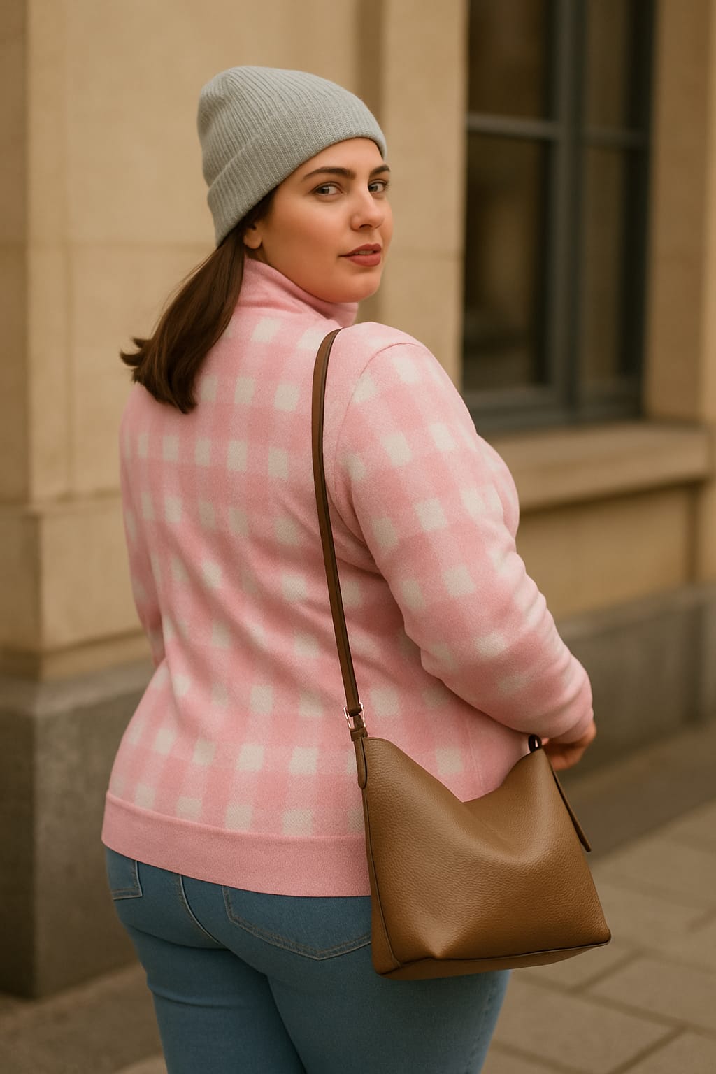 Austivo Women Colour Block High Neck Cardigan