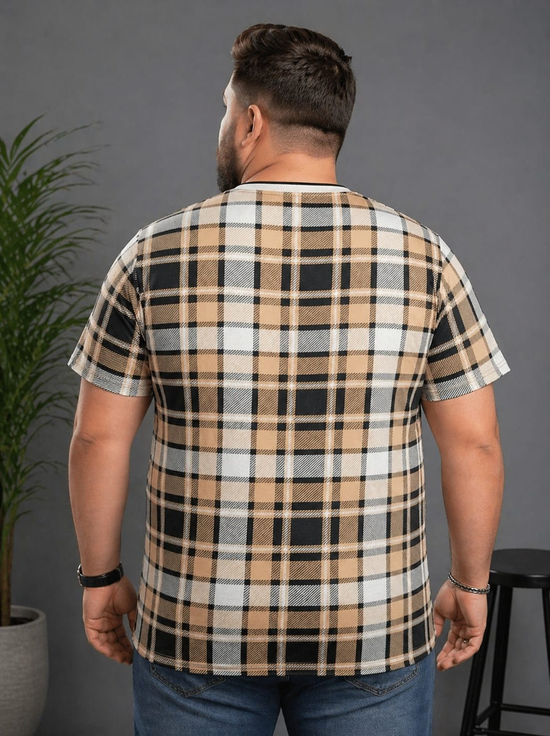 Austivo Men Round Neck Multicolor T-Shirt