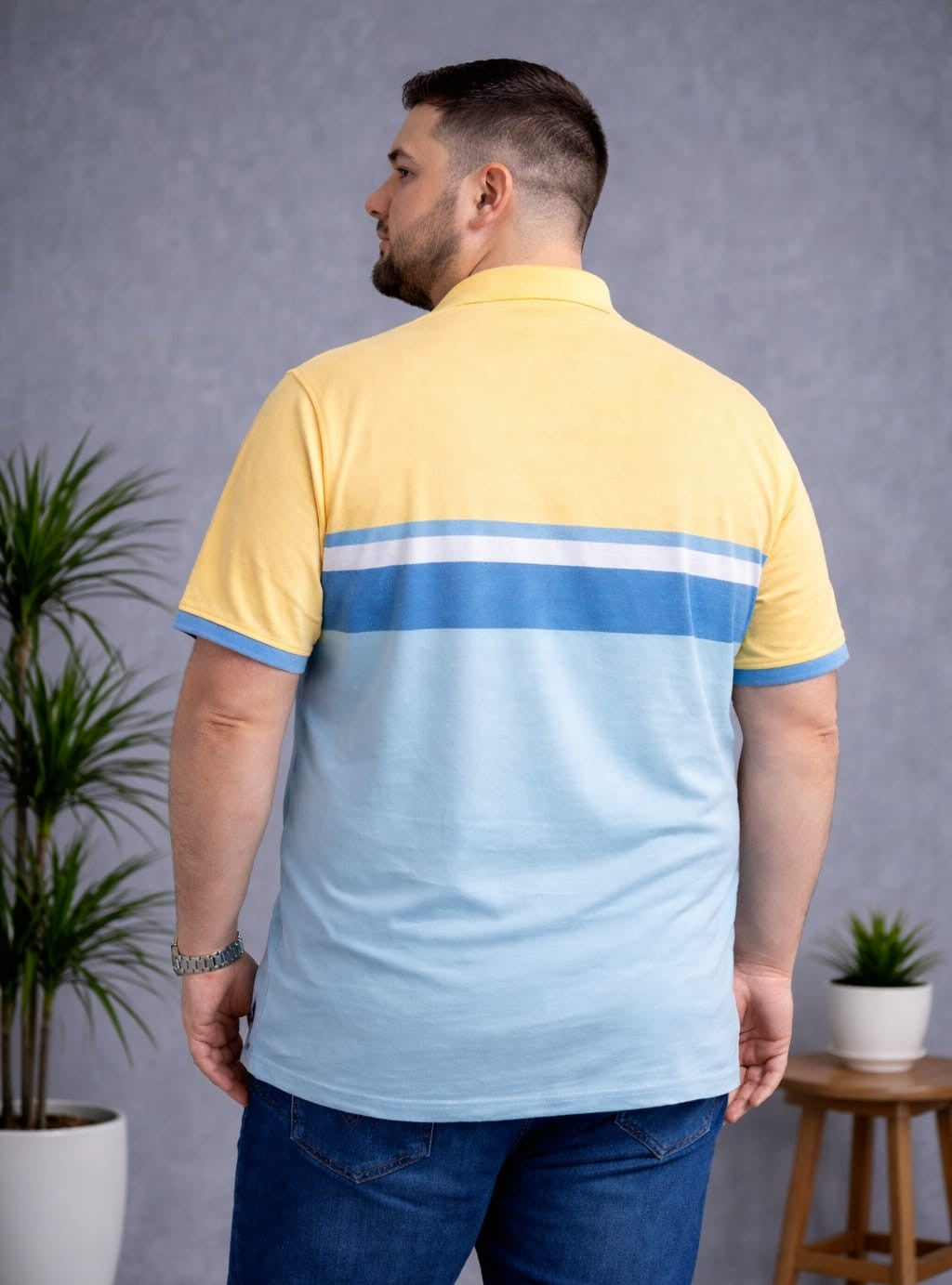 Austivo Men's Pocket  Polo Neck T-shirt