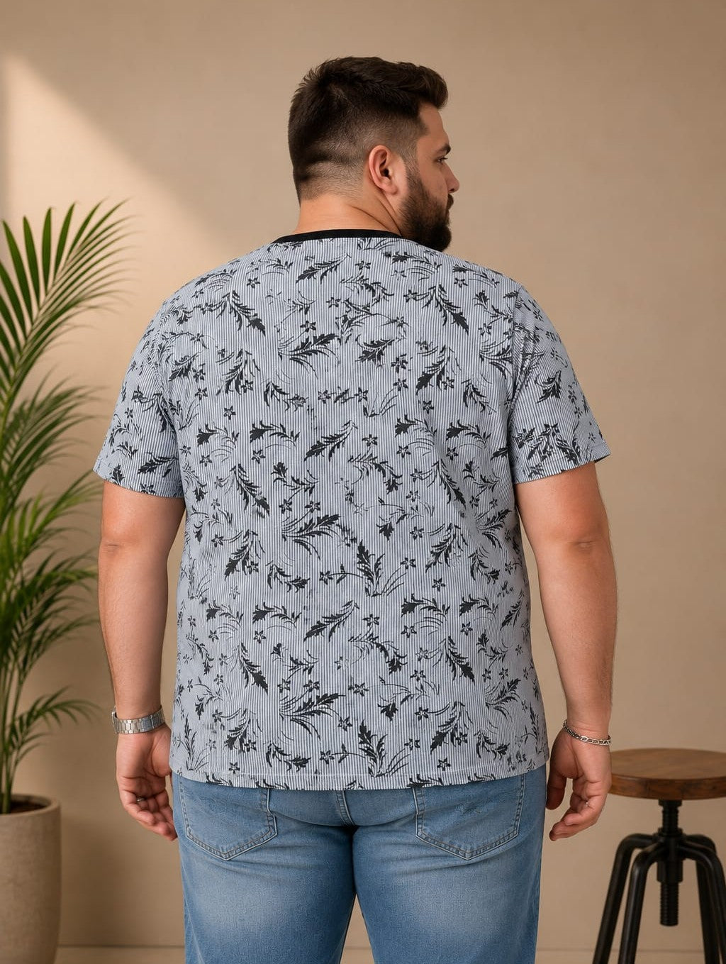 Austivo Men Round Neck Multicolor T-Shirt