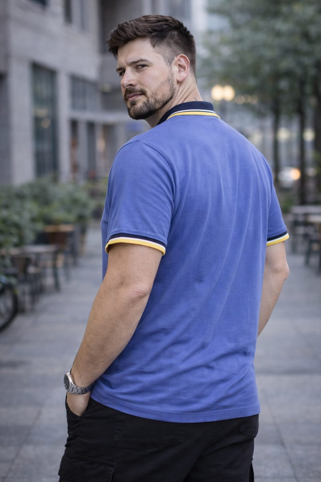 Austin Wood Solid Polo T-shirt