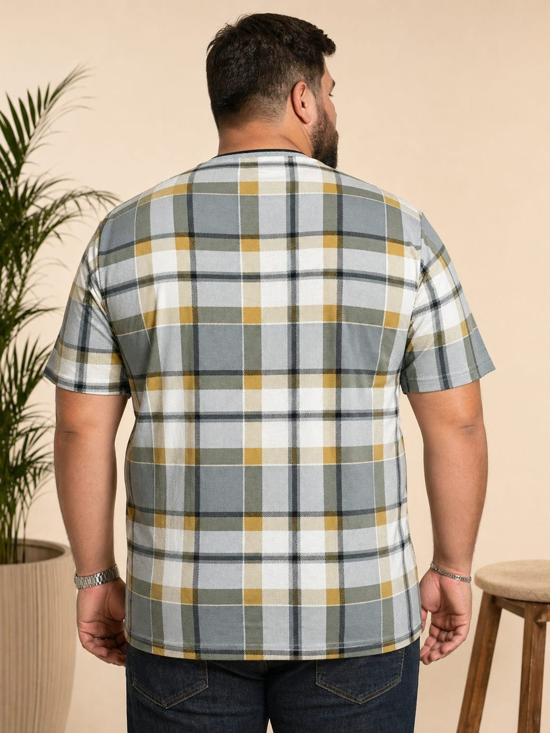 Austivo Men Round Neck Multicolor T-Shirt