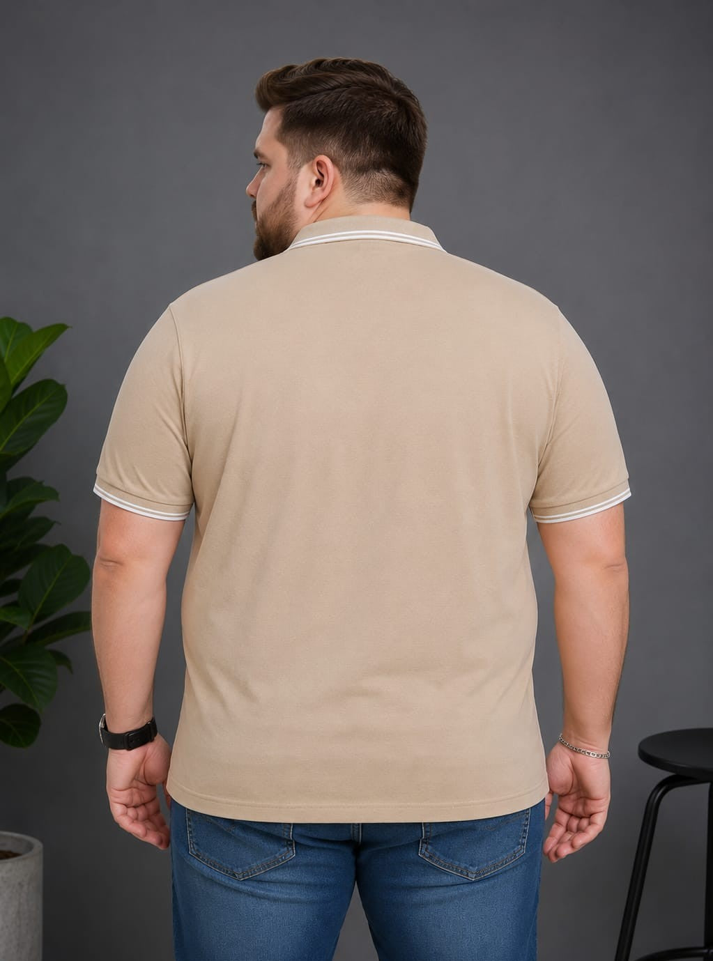 Austivo Men's Pocket  Polo Neck T-shirt