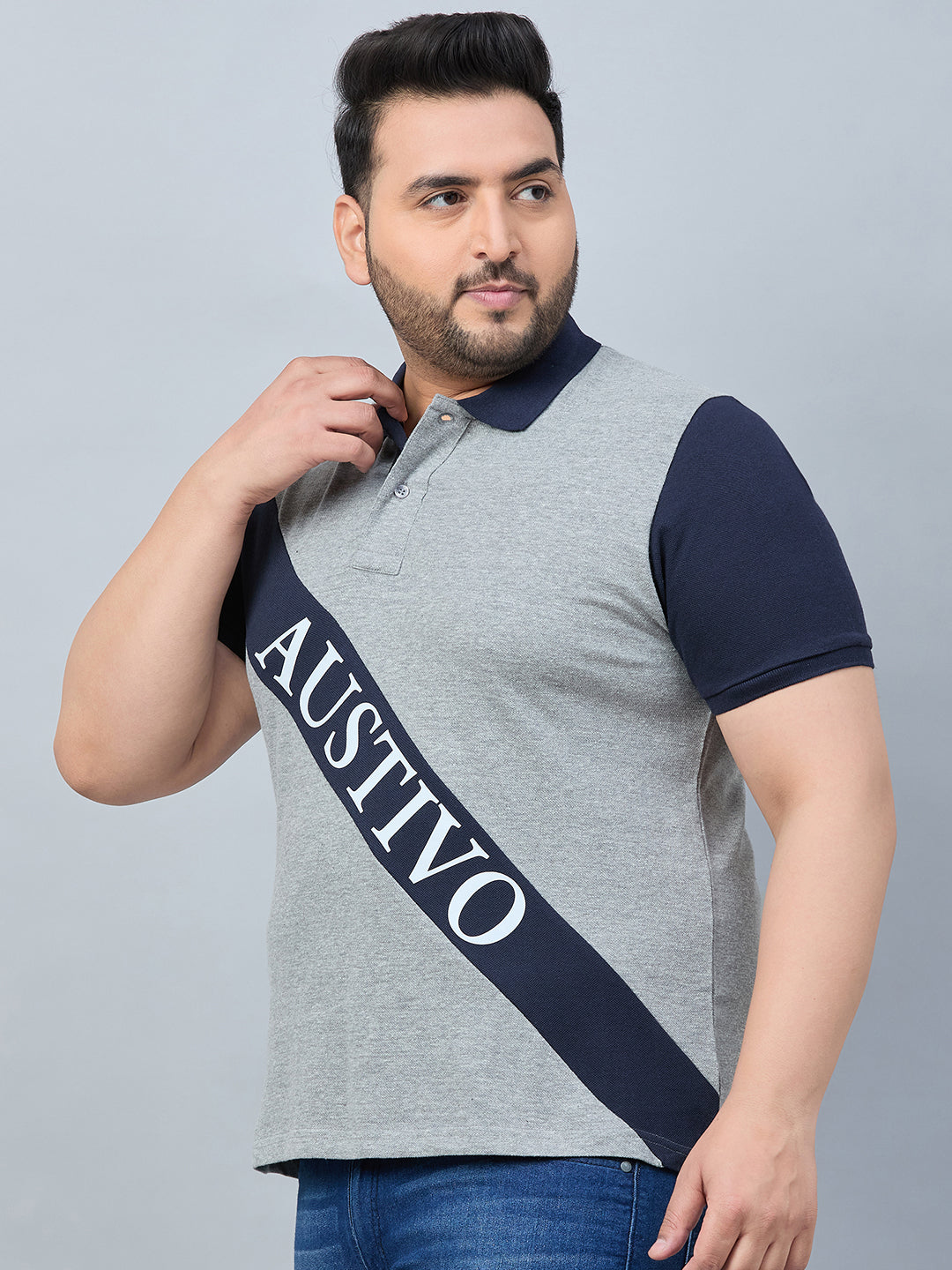 Austivo Men's Polo Neck T-shirt