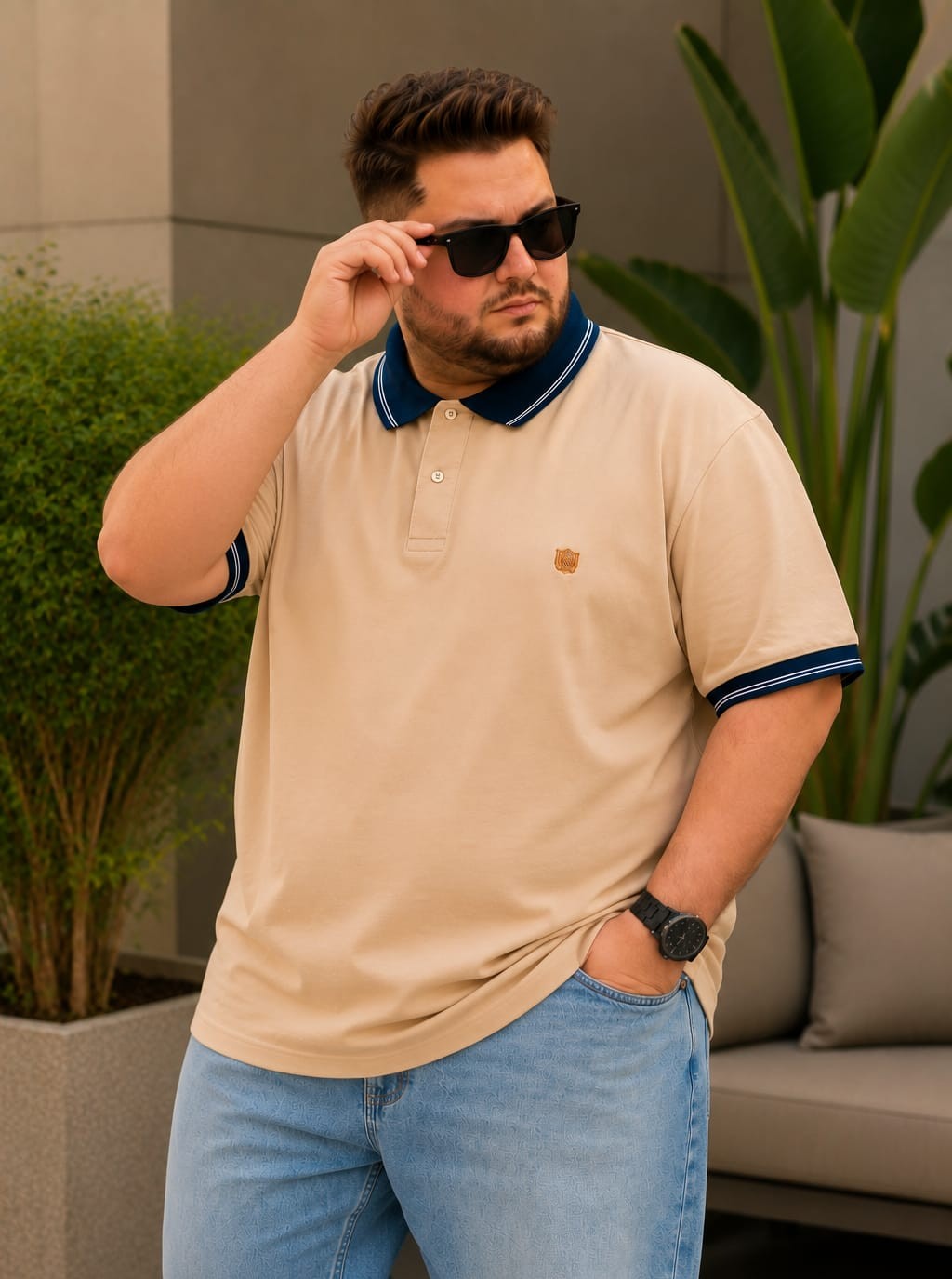 Austivo Men's Polo Neck T-shirt