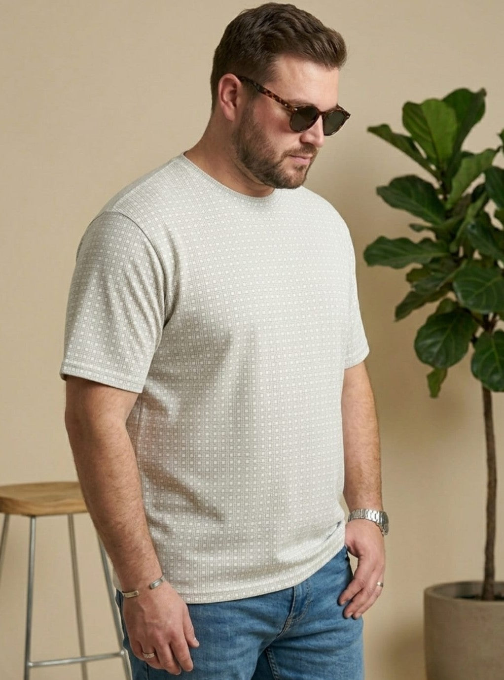 Austivo Men Round Neck Multicolor T-Shirt