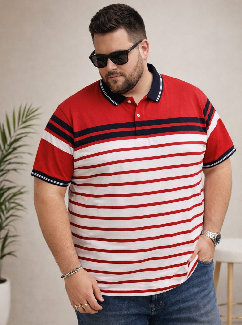 Austivo Men's  Polo Neck T-shirt