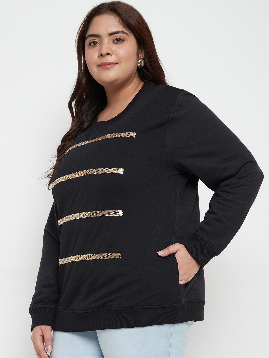 Austivo Women Solid Sweatshirt
